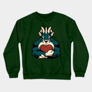 Anthro Scalie Dragon Valentine Lover Crewneck Sweatshirt